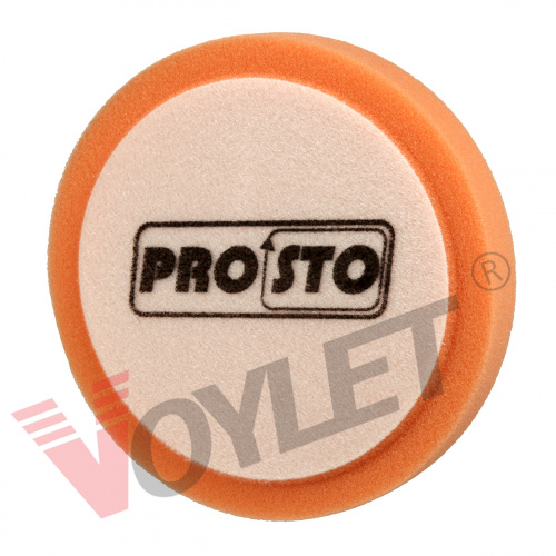 картинка PRO.STO Диск полировальный на липучке,  125*30 мм, Оранжевый/средней жесткости
