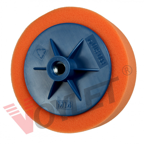 картинка PRO.STO Диск полировальный на подложке М14, 150*50 мм, оранжевый/средней жесткости