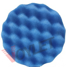 картинка PRO.STO Рифленый диск полировальный на липучке, 150*30 мм, Голубой/жесткий